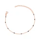 Black Enamel Chain 925 Sterling Silver Anklet