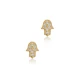 Hamsa Minimalist 925 Sterling Silver Earrings