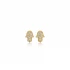 Hamsa Minimalist 925 Sterling Silver Earrings