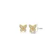Tiny Butterfly CZ 925 Sterling Silver Earrings