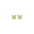 Tiny Butterfly CZ 925 Sterling Silver Earrings