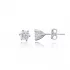 Round Six Claw CZ Sterling Silver Earrings