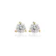 Round Three Claw CZ Sterling Silver Earrings Round Three Claw CZ Sterling Silver Earrings