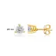 Round Three Claw CZ Sterling Silver Earrings Round Three Claw CZ Sterling Silver Earrings