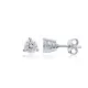 Round Three Claw CZ Sterling Silver Earrings Round Three Claw CZ Sterling Silver Earrings