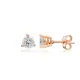 Round Three Claw CZ Sterling Silver Earrings Round Three Claw CZ Sterling Silver Earrings