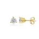 Round Three Claw CZ Sterling Silver Earrings Round Three Claw CZ Sterling Silver Earrings