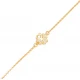 White CZ Four Clover 925 Sterling Silver Bracelet