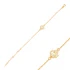 White CZ Four Clover 925 Sterling Silver Bracelet