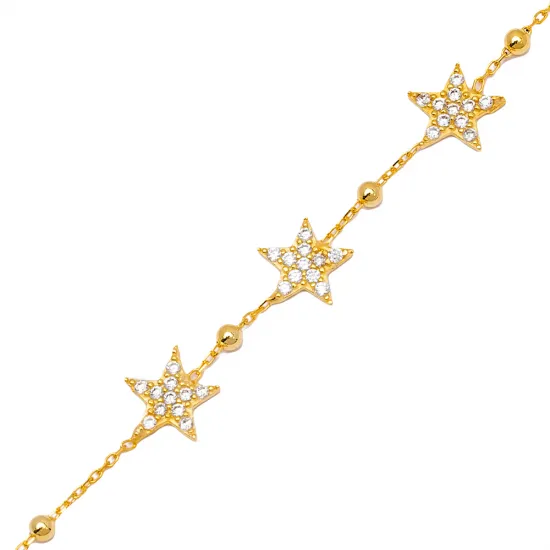 Star Design Clear Zircon Stone Woman Bracelet 925 Sterling Silver Jewelry Star Design Clear Zircon Stone Woman Bracelet 925 Sterling Silver Jewelry