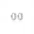 CZ Detailed 10mm Cartilage 925 Sterling Silver Earrings