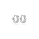 CZ Detailed 10mm Cartilage 925 Sterling Silver Earrings