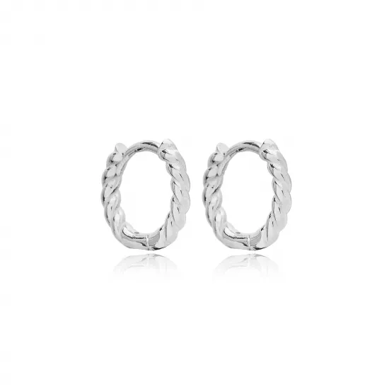 Delicate 13mm Twisted 925 Sterling Silver Earrings Delicate 13mm Twisted 925 Sterling Silver Earrings
