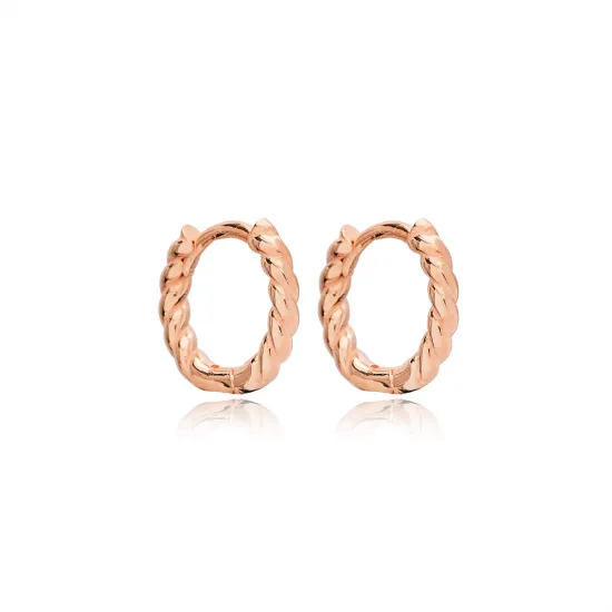 Delicate 13mm Twisted 925 Sterling Silver Earrings Delicate 13mm Twisted 925 Sterling Silver Earrings