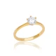 Round Six Claw Solitaire Engagement 925 Silver Ring Round Six Claw Solitaire Engagement 925 Silver Ring