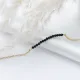 Minimalist Style Black Beads Beaded 925 Silver Bracelet Minimalist Style Black Beads Beaded 925 Silver Bracelet