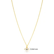 Sapphire CZ Evil Eye Sterling Silver Necklace