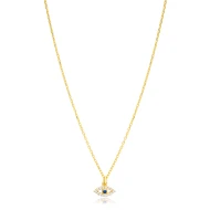 Sapphire CZ Evil Eye Sterling Silver Necklace