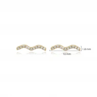 Turkish Wave CZ 925 Sterling Silver Earrings