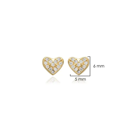 Heart Design Minimalist 925 Stud Earrings Heart Design Minimalist 925 Stud Earrings