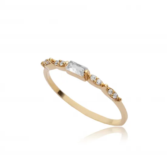Tiny Baguette CZ 925 Sterling Silver Ring Tiny Baguette CZ 925 Sterling Silver Ring