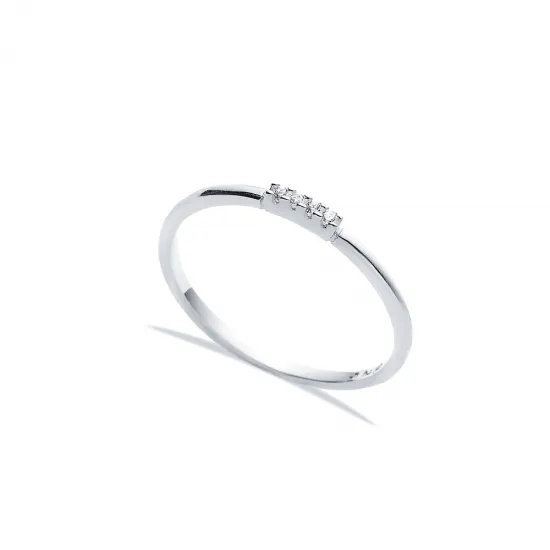 Minimal CZ Cluster 925 Sterling Silver Ring Minimal CZ Cluster 925 Sterling Silver Ring