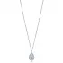 Minimalist Drop Eye Shape Silver Charm Necklace Pendant
