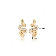 Turkish Snake CZ Sterling Silver Earrings