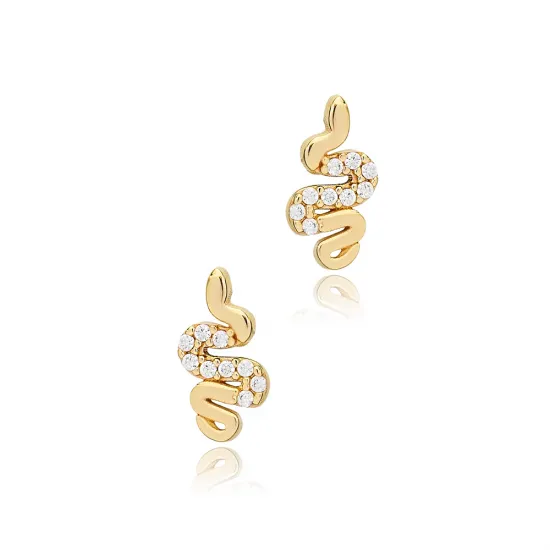 Turkish Snake CZ Sterling Silver Earrings Turkish Snake CZ Sterling Silver Earrings