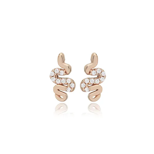 Turkish Snake CZ Sterling Silver Earrings