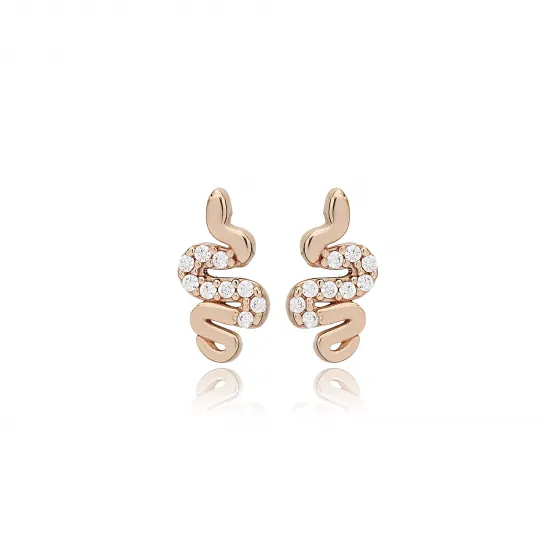 Turkish Snake CZ Sterling Silver Earrings Turkish Snake CZ Sterling Silver Earrings