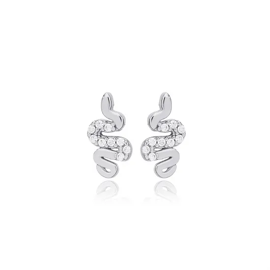 Turkish Snake CZ Sterling Silver Earrings Turkish Snake CZ Sterling Silver Earrings