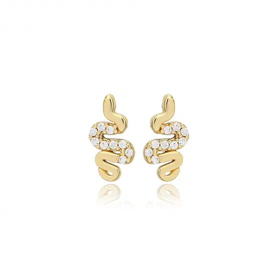 Turkish Snake CZ Sterling Silver Earrings Turkish Snake CZ Sterling Silver Earrings