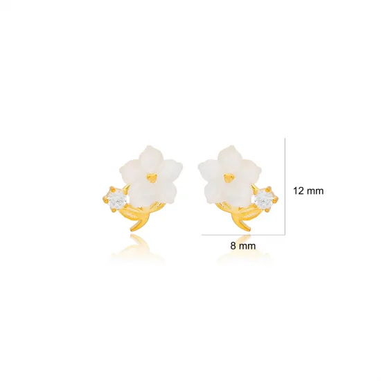 Tiny Flower 925 Sterling Silver Earrings
