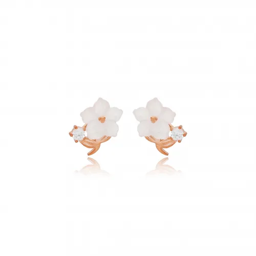 Tiny Flower 925 Sterling Silver Earrings