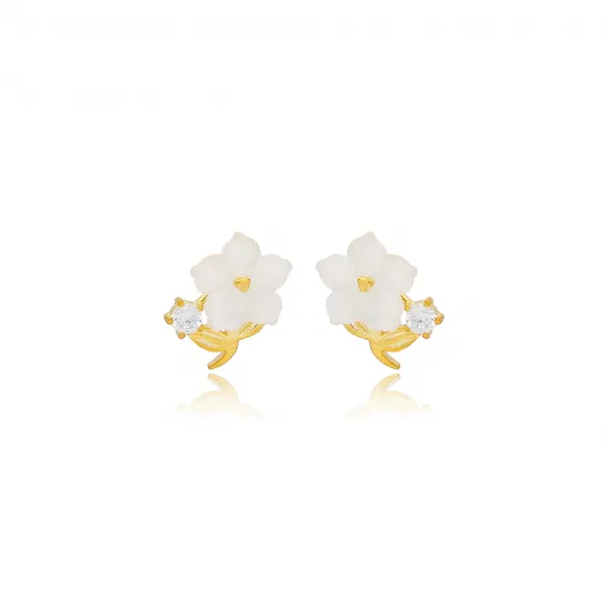 Tiny Flower 925 Sterling Silver Earrings