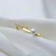 Thin Woman Pearl With CZ 925 Sterling Silver Ring Thin Woman Pearl With CZ 925 Sterling Silver Ring