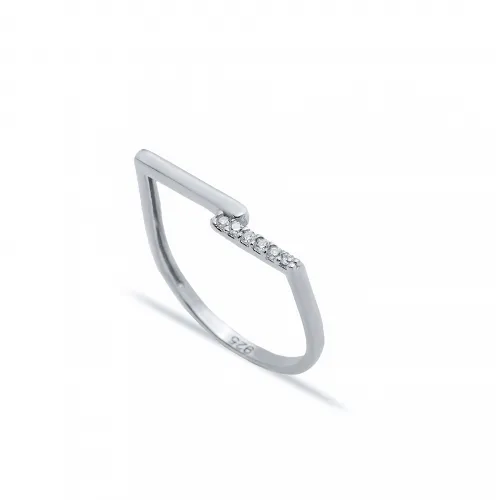 Thin CZ Cluster 925 Sterling Silver Ring