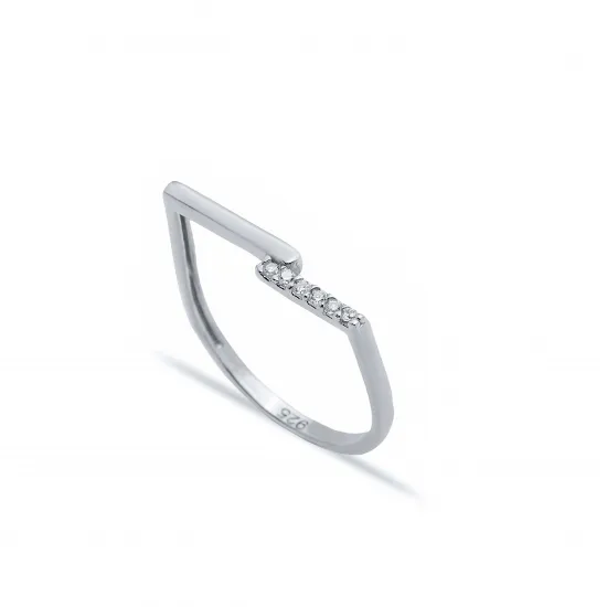 Thin CZ Cluster 925 Sterling Silver Ring Thin CZ Cluster 925 Sterling Silver Ring