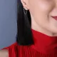 Turkish Round Chain CZ 925 Sterling Silver Earrings Turkish Round Chain CZ 925 Sterling Silver Earrings