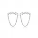 Turkish Round Chain CZ 925 Sterling Silver Earrings Turkish Round Chain CZ 925 Sterling Silver Earrings