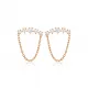 Turkish Round Chain CZ 925 Sterling Silver Earrings Turkish Round Chain CZ 925 Sterling Silver Earrings