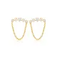 Turkish Round Chain CZ 925 Sterling Silver Earrings Turkish Round Chain CZ 925 Sterling Silver Earrings