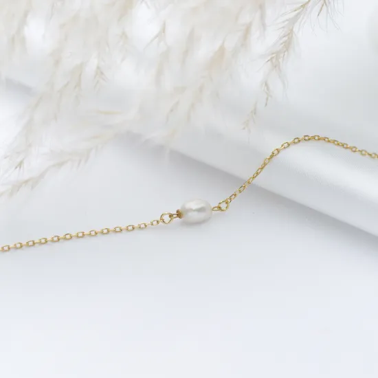 Minimalist Single Pearl 925 Sterling Silver Bracelet Minimalist Single Pearl 925 Sterling Silver Bracelet
