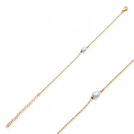 Minimalist Single Pearl 925 Sterling Silver Bracelet Minimalist Single Pearl 925 Sterling Silver Bracelet