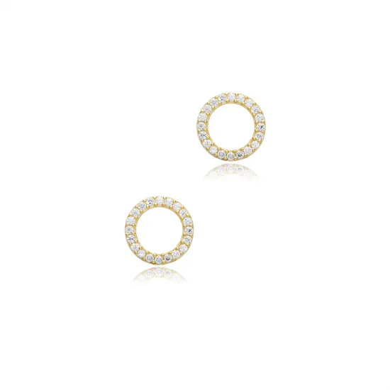 Handcrafted Round CZ 925 Sterling Silver Earrings Handcrafted Round CZ 925 Sterling Silver Earrings