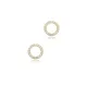 Handcrafted Round CZ 925 Sterling Silver Earrings Handcrafted Round CZ 925 Sterling Silver Earrings