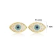 Minimalist Evil Eye 925 Sterling Silver Earrings Minimalist Evil Eye 925 Sterling Silver Earrings