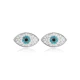 Minimalist Evil Eye 925 Sterling Silver Earrings Minimalist Evil Eye 925 Sterling Silver Earrings