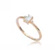 Minimalist Design CZ Stone Baguette Silver Cluster Ring Minimalist Design CZ Stone Baguette Silver Cluster Ring